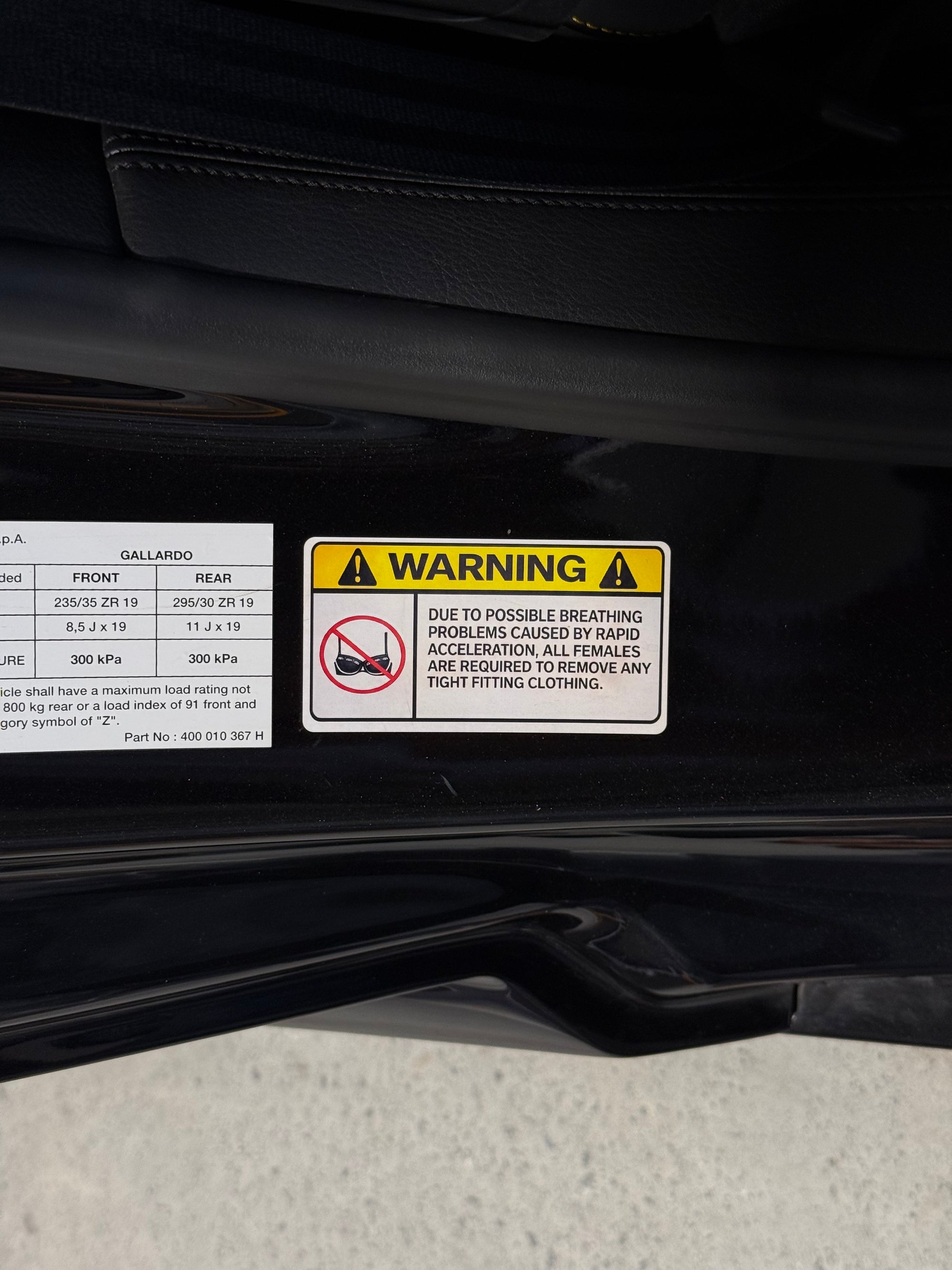 WARNING: Remove Tight Fitting Clothing